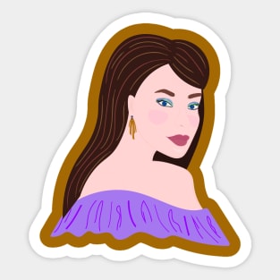 Abstract woman's portrait Sticker